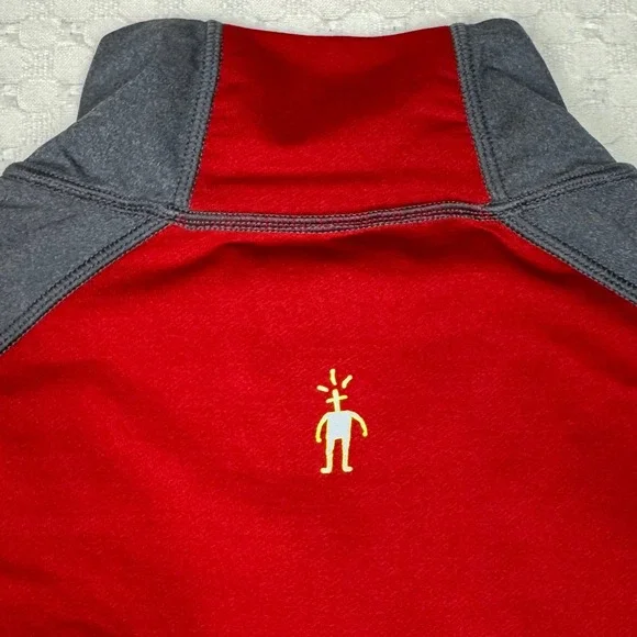 Smartwool PhD Merino Wool Blend Full Zip Jacket Mens Large Gray Red Performance - Picture 11 of 16